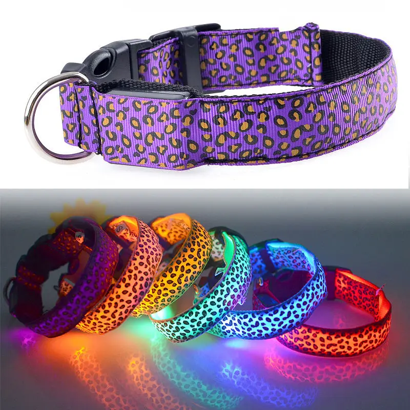 KingHon Led Dog Pets Collars Usb Rechargeable With Design Glowing Dog Collar Adjustable Flashing Collar Led for Dogs