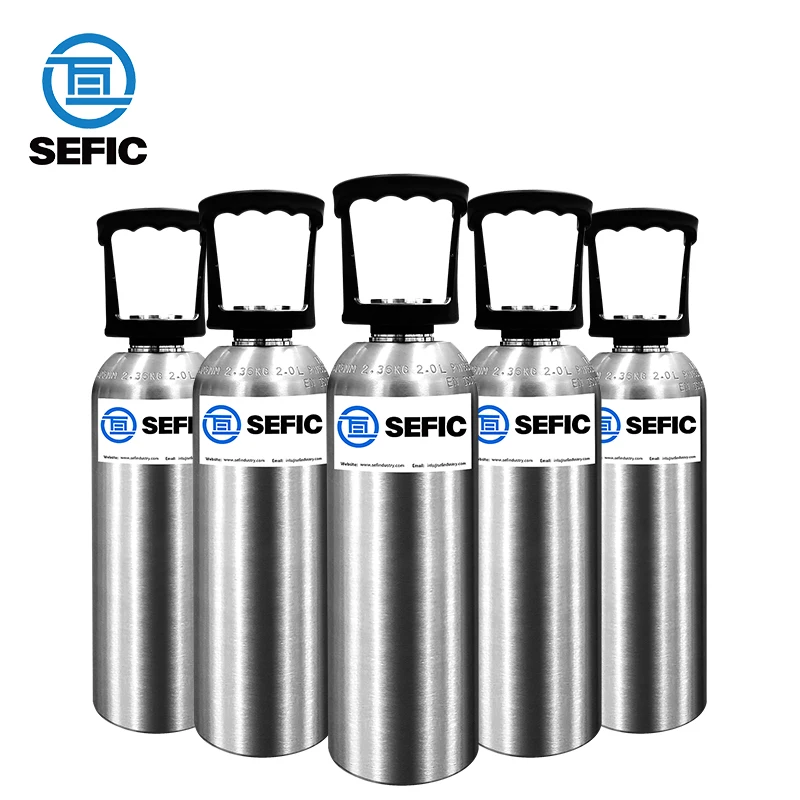 0.6L 150bar co2 gas cylinder Aluminum CO2 Cylinder co2 tank for beverage/beer equipment