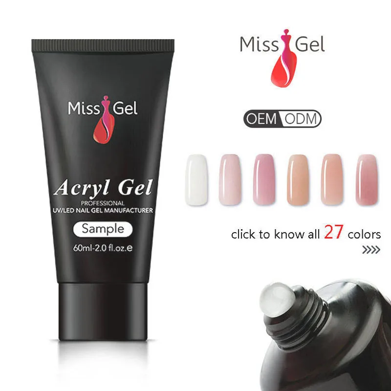 
Missgel oem nails extension color led uv nail gel acrylic nails 