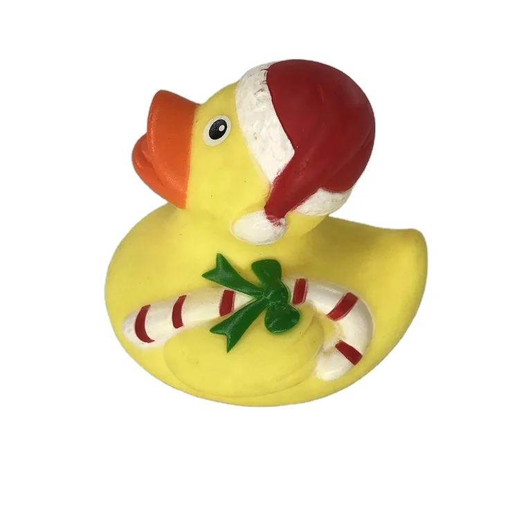 OEM/ODM Custom Design Unisex Plastic Santa Rubber Ducks Bath Toys Funny Baby Christmas Toys with Your Own Logo