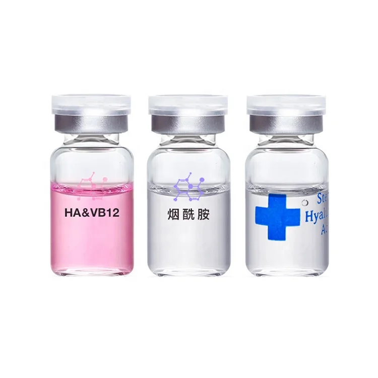 Private label Meso MTS 7pcs Whitening remove wrinkles repairing anti-aging B12 Niacinamide Hyaluronic acid facial serum kit