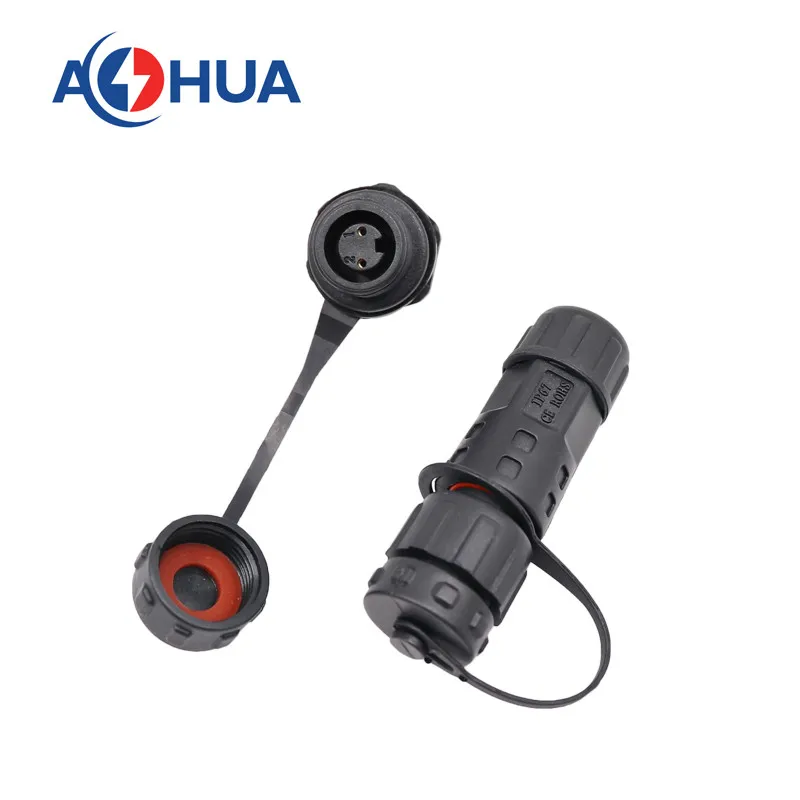 AOHUA Black female Rear panel type plug socket low current 5 A2 A 1 A OD 2.6mm-10mm PVC/Rubber cable connector for outdoor LED