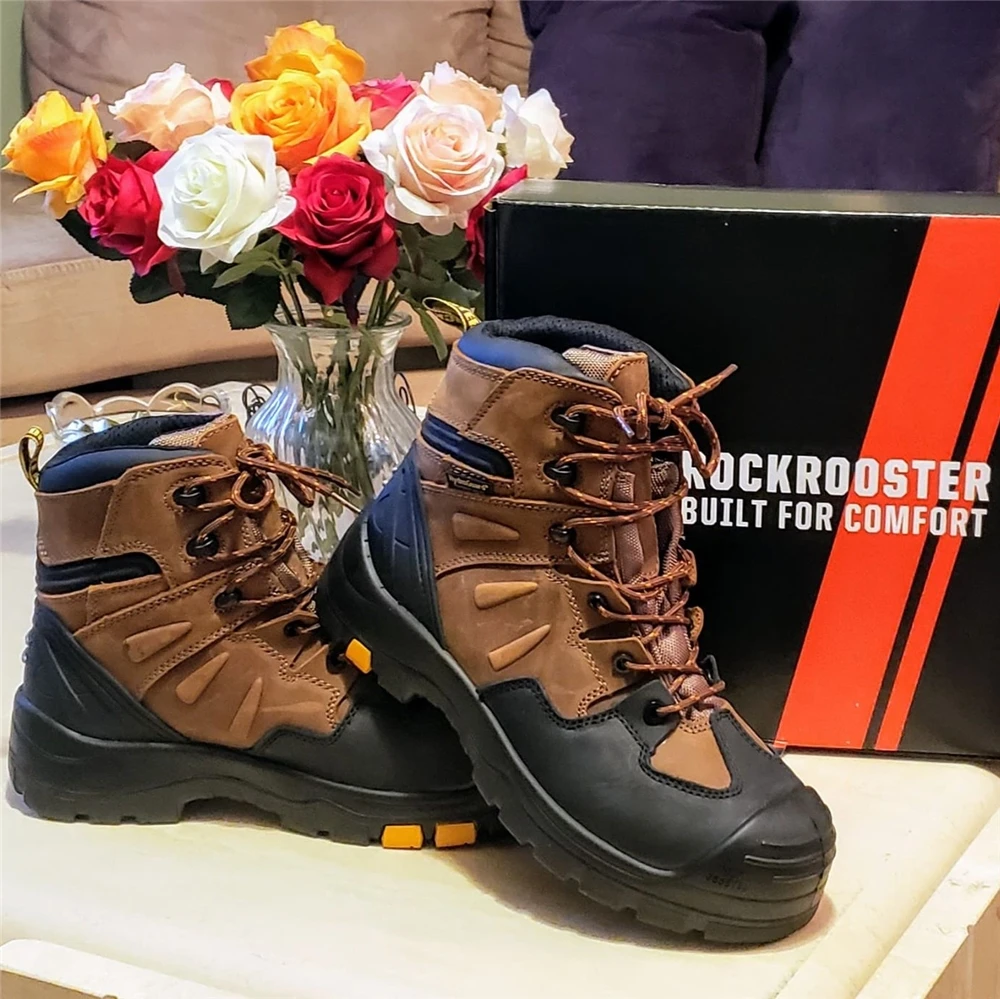 boot heel welding boots for man high quality genuine leather steel toe safety shoes