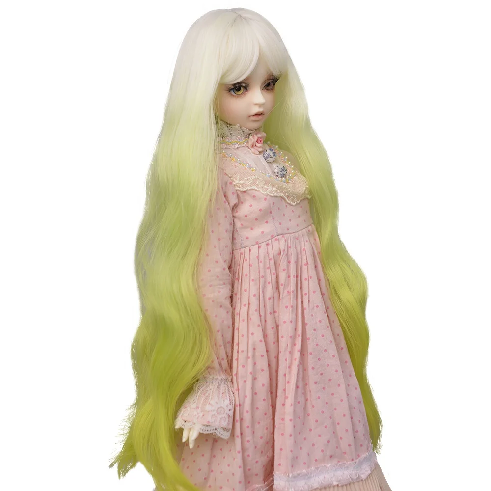 New fashional mocha color fluffy weave doll wigs for 1/3 1/4 BJD Pullip Dolls,heavy no shinning good quality