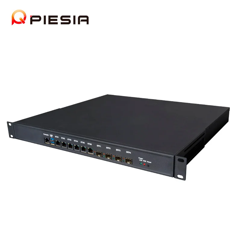 Piesia 4*SFP+ 10G 6Lan 1U Rack Case 12th Gen LGA 1700 Industrial Pfsense Firewall Mini Pc Mikrotik 1U Server Rack Mount Chassis
