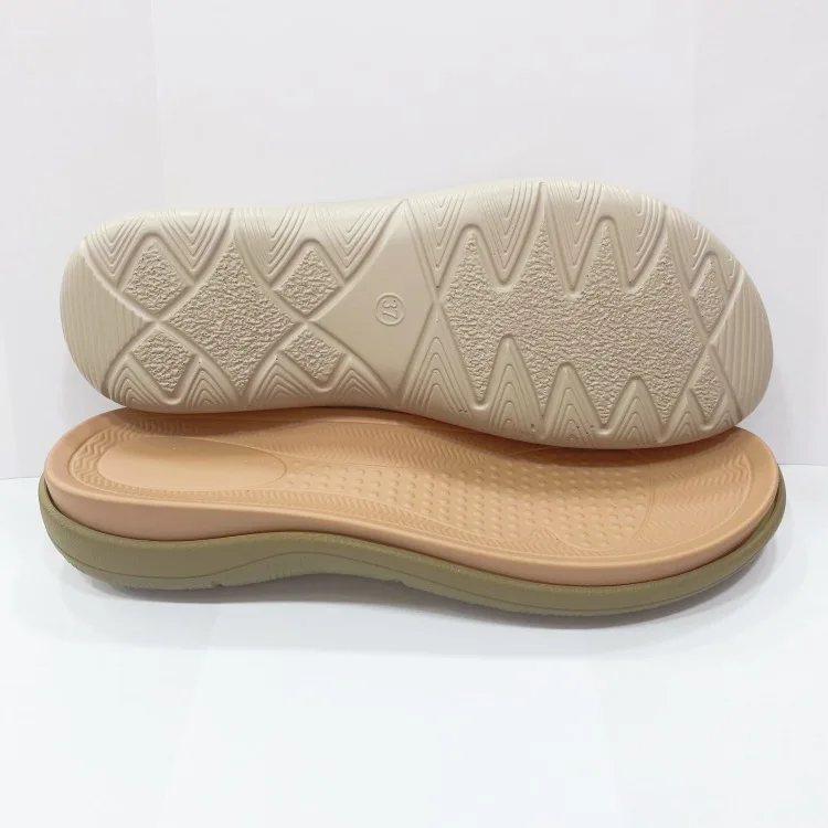 New Design Beach Double Sandals Outsole TPR Bottom Polyurethane Flat Pu Material Women Slipper Sole