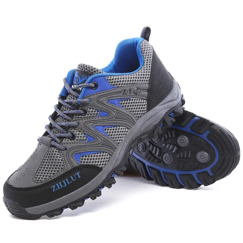 
2019 Wholesale Unisex Sports Sneakers Mesh Upper Outdoor Activity Men Waterproof Hiking Shoes 