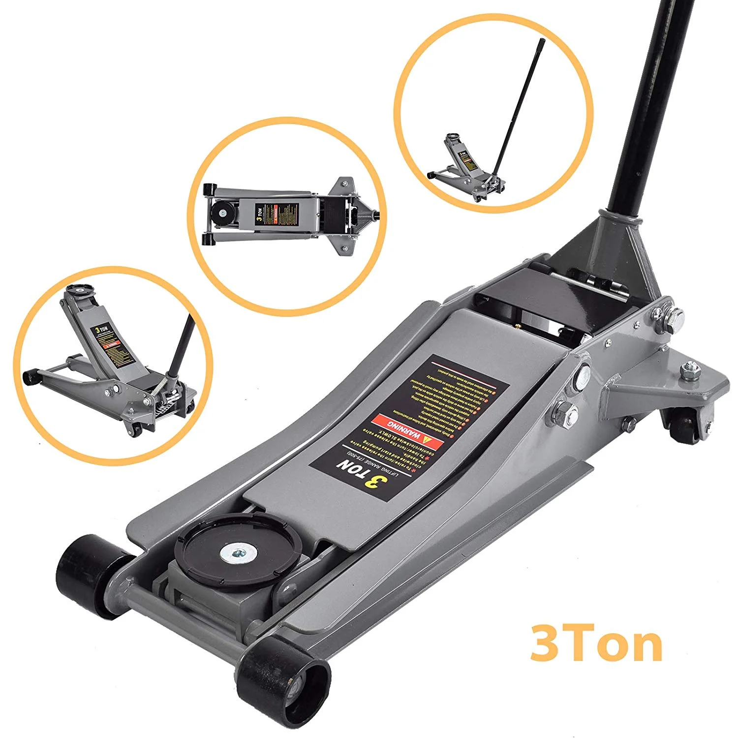 3T floor car automatic jack stands low profile car hydraulic 2 car lifting jack