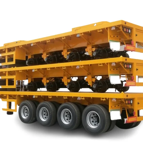 30ft 40ft 15m flat frame tandem interconnect 4x4 car truck trailer for sale 53 foot hyperlink flatbed trailer