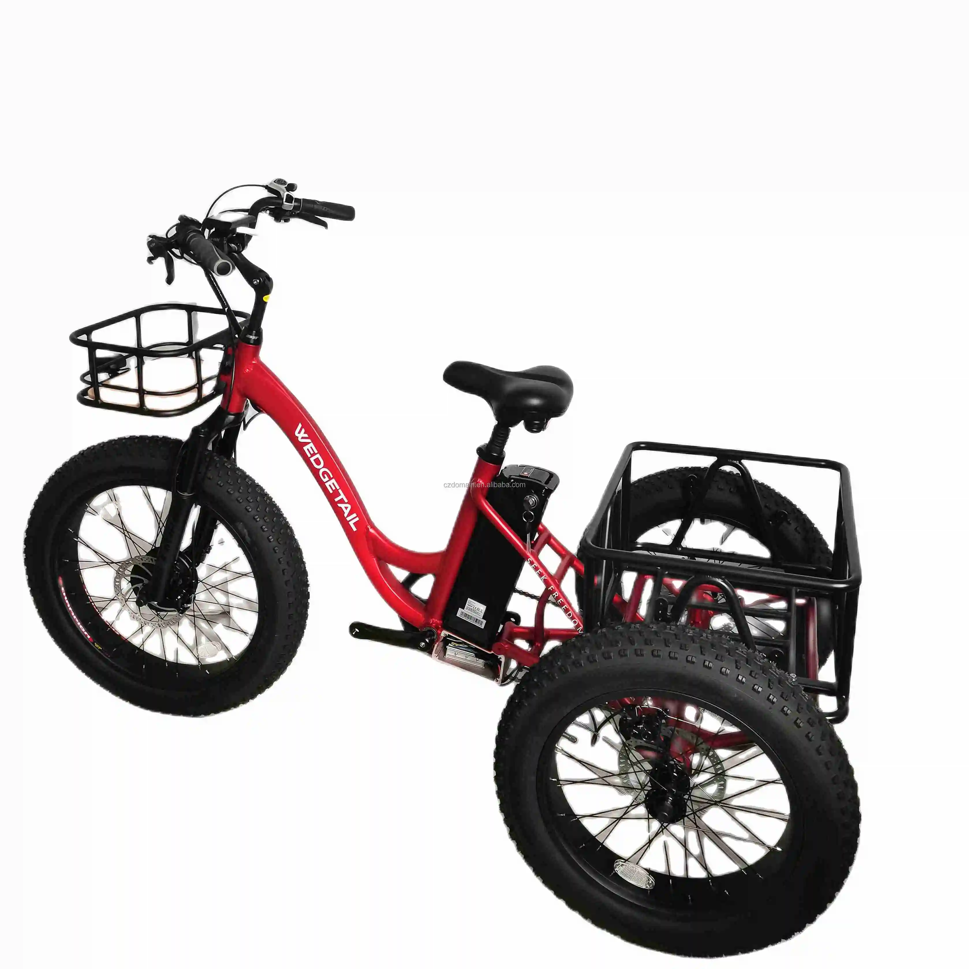 Wholesale CZDM Motorized Tricycles 48V 500W 15AH electric trike Electric Tricycles cargo bike for adults
