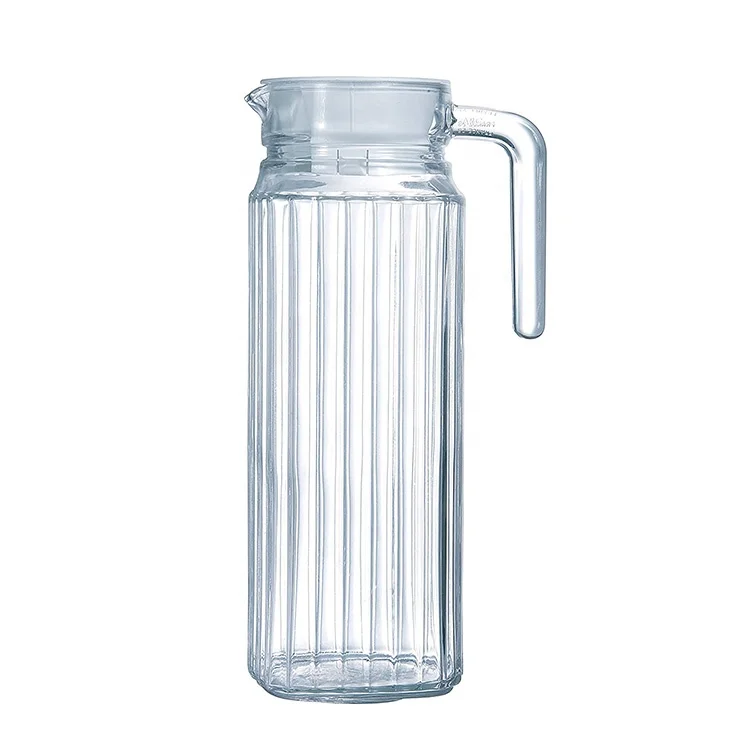 Многоразовый пластиковый прозрачный кувшин для молока, кофе, апельсинового сока, 1 л, кувшин для холодильника с крышкой