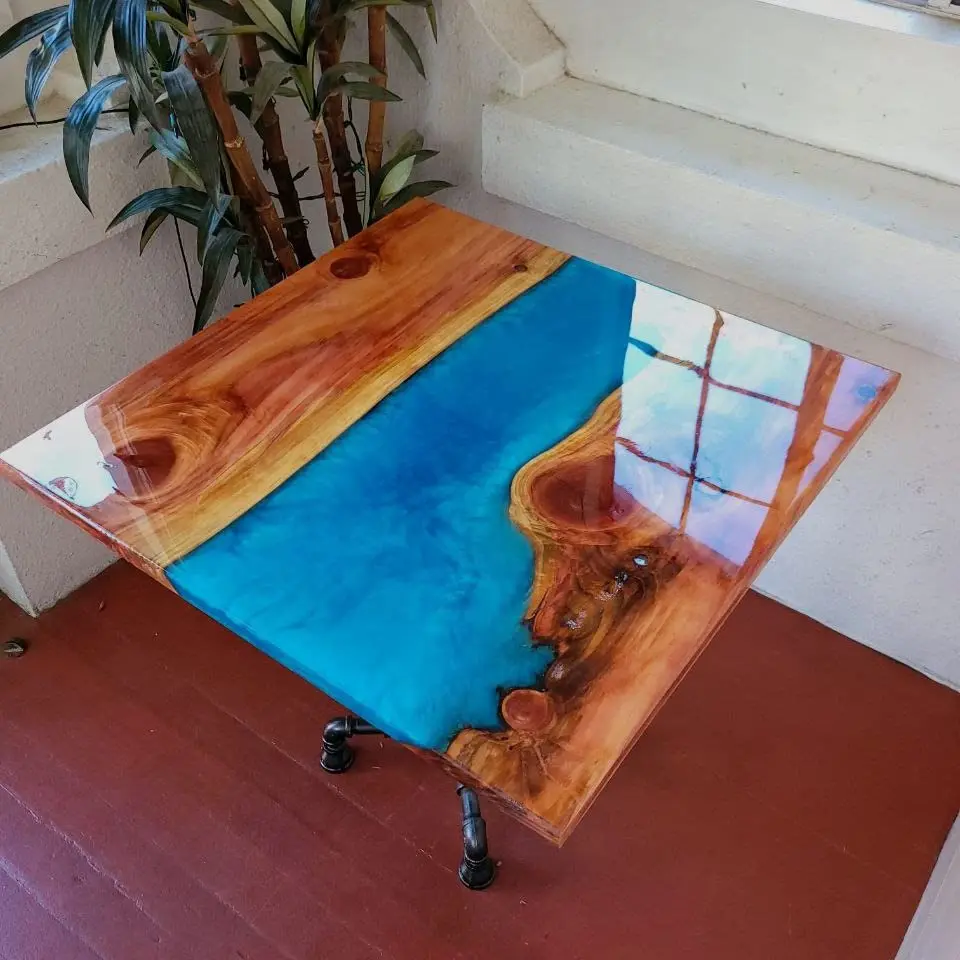 Clear Transparent Epoxy Resin For Deep Pour Casting River Table And Wood Products