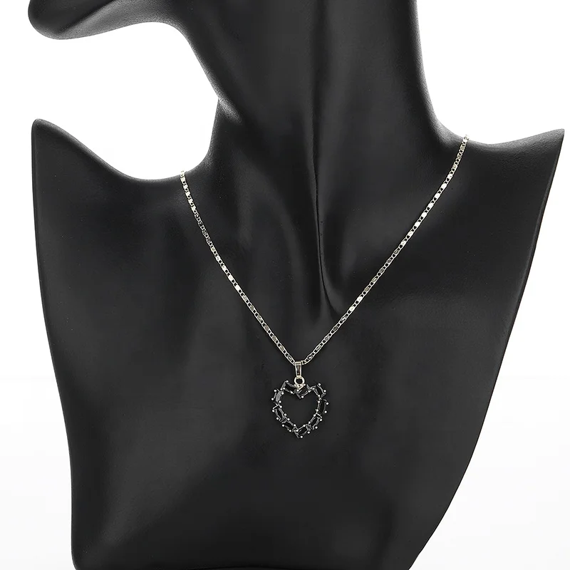 Wholesale Brass 18K Gold Plated Zircon Heart Earrings and Necklace Fashion Ladies Jewelry Set for Women Fashion Jewelry Sets