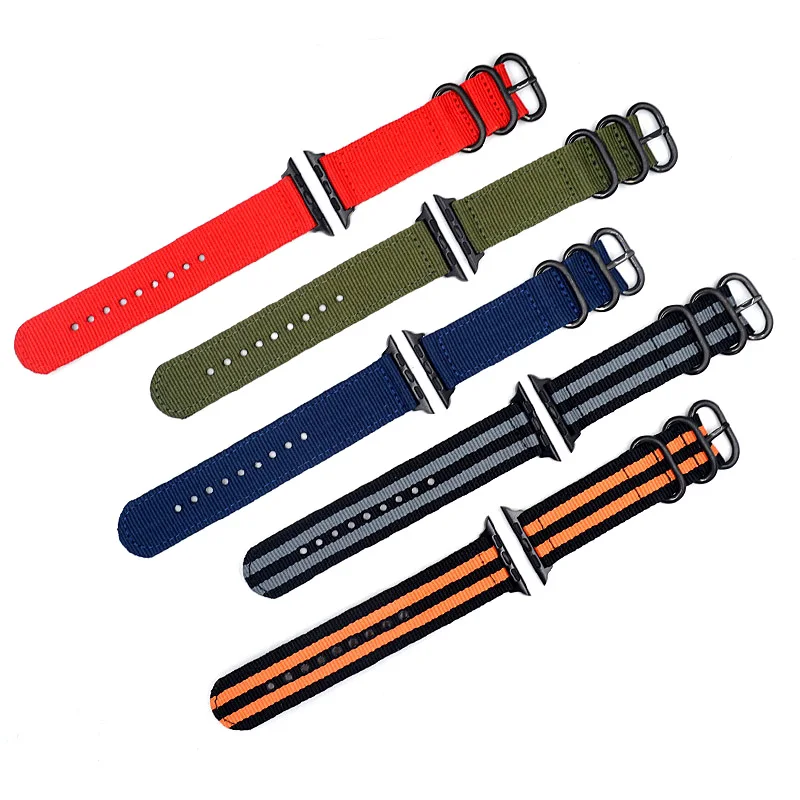 
New fashion fabric watch bracelet nylon nato watch strap for apple watch band 