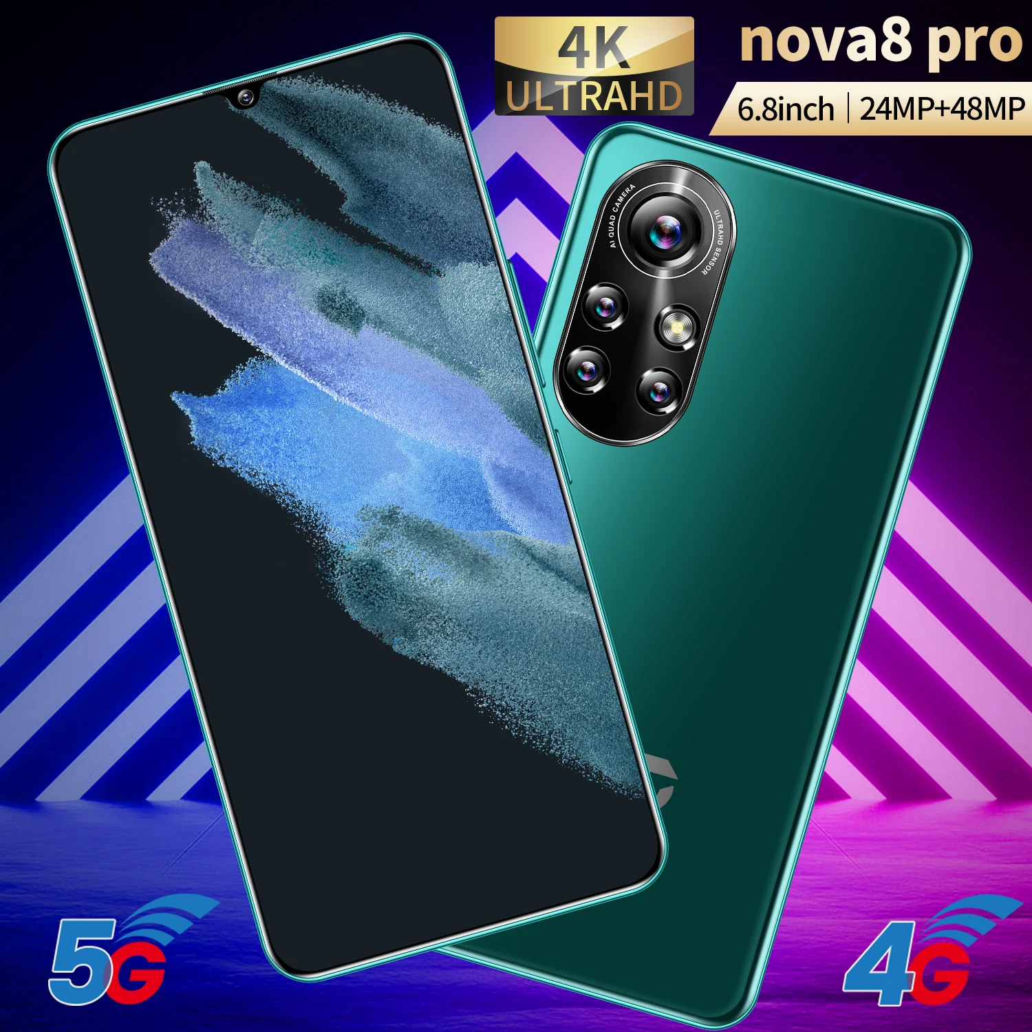 Смартфон Novo8 Pro 3440x1440 10 ядер 16 + 512 ГБ 5G