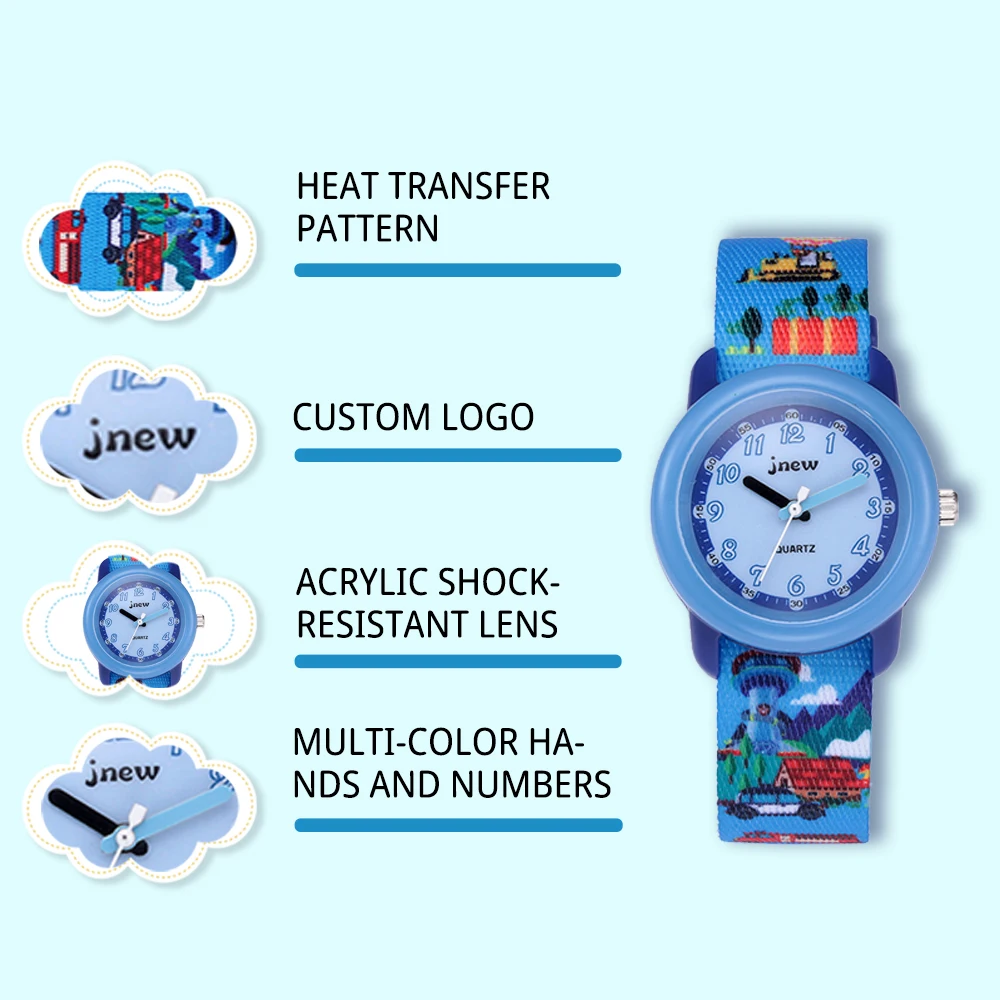 Waterproof Children Kids Ribbon Watches For Boys Girls Analogue Sports Wrist Watch Time Teaching Tool