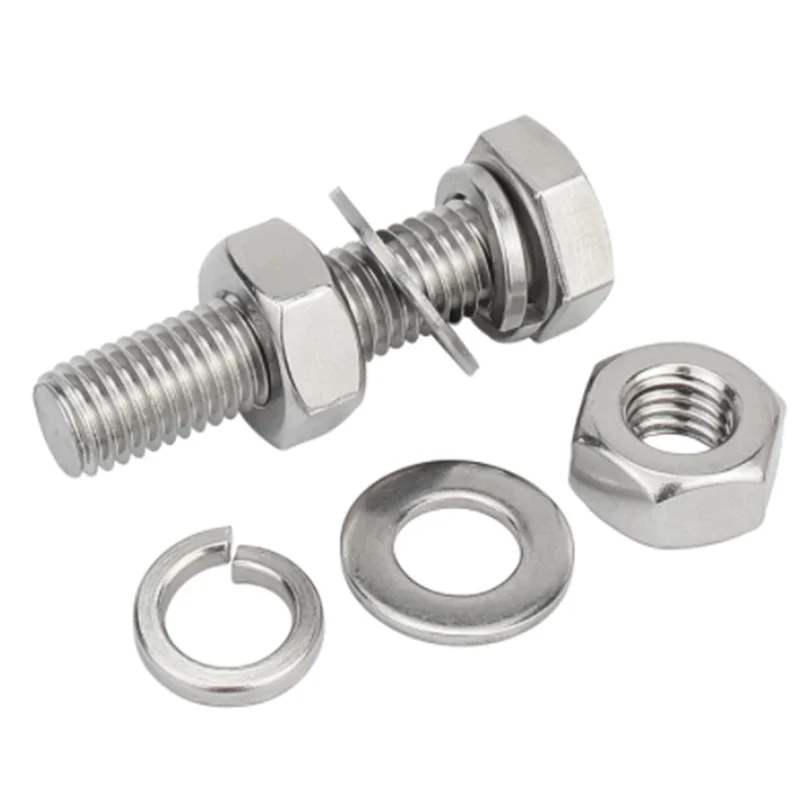 Good Quality Din933 10.9 Bolts Stainless Steel Screw Bolt For Building Washer SS Bolts and Nuts