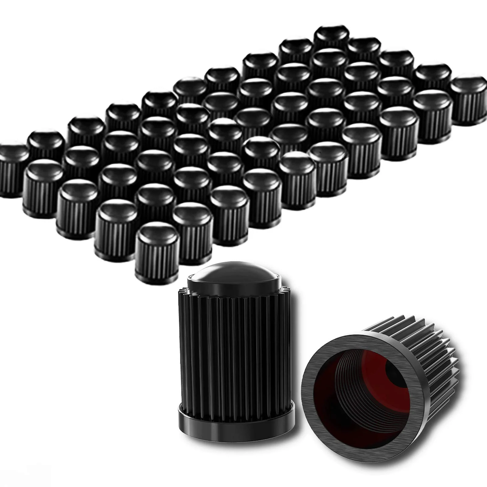 CNC Machined Aluminium High Pressure Valve Caps Customized machining service Dust Covers for Cars Trucks SUV Motorcycles Bicycle