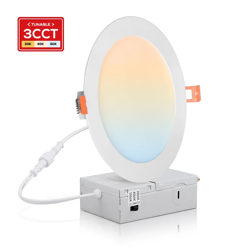 120V  Recessed Round Dimmable Led Pot Ceiling Light with Junction Box