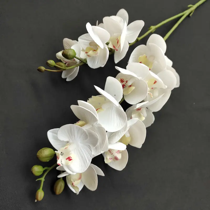 64CM Real Touch Phalaenopsis Orchid Fake Flower Wedding Decorative Wholesale 3D Printing Artificial Flower