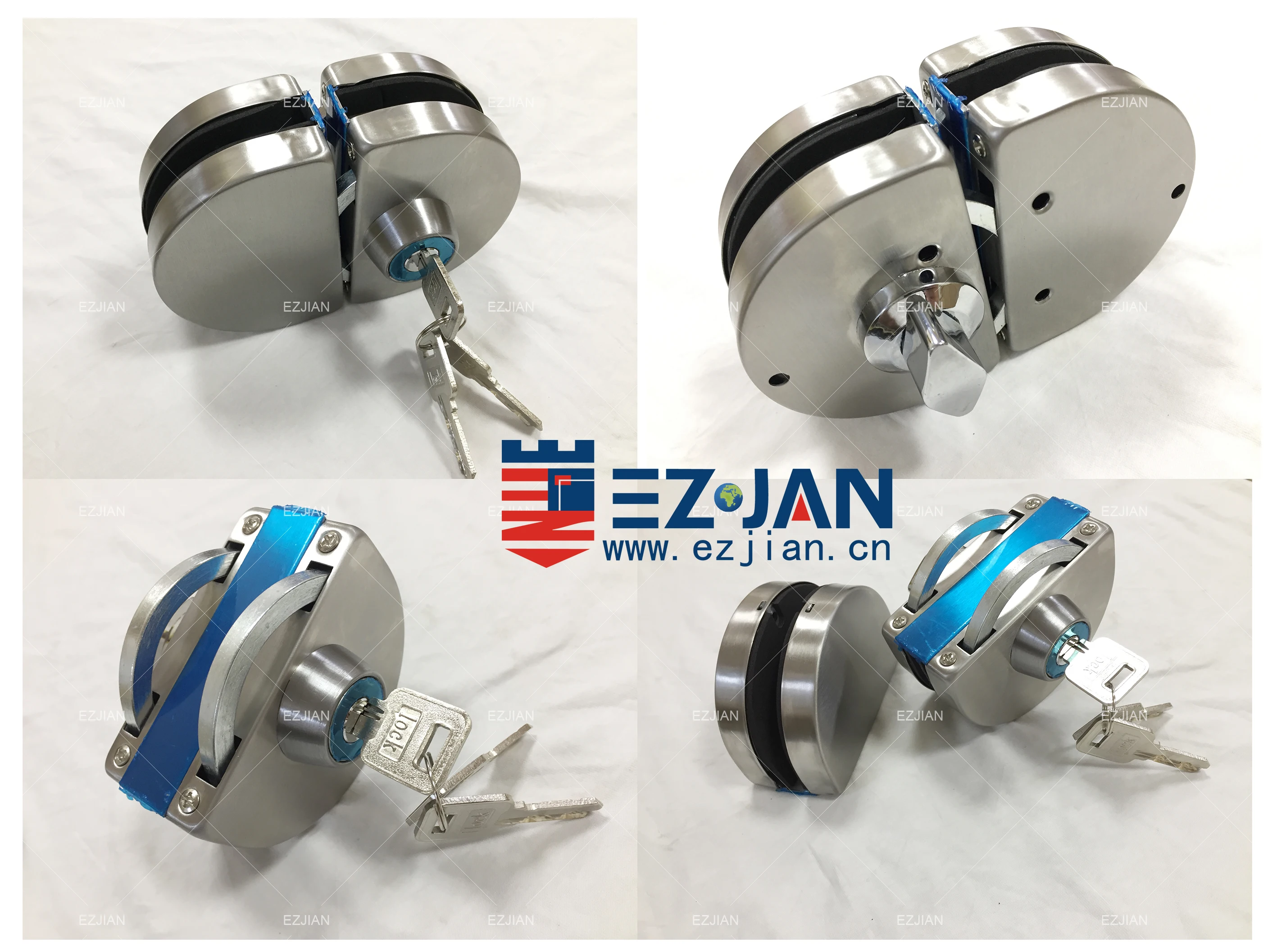 high quality glass sliding door handle zinc alloy lock