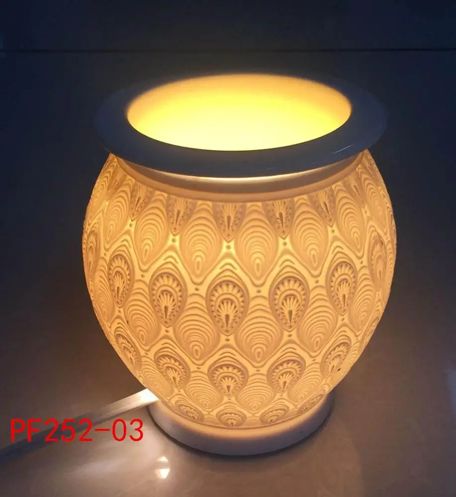 Customized Ceramic Candle Warmer Wax Melt Electrical Tart Warmer With Removable Dish Incense Burner Oil Fragrance Scented Candle