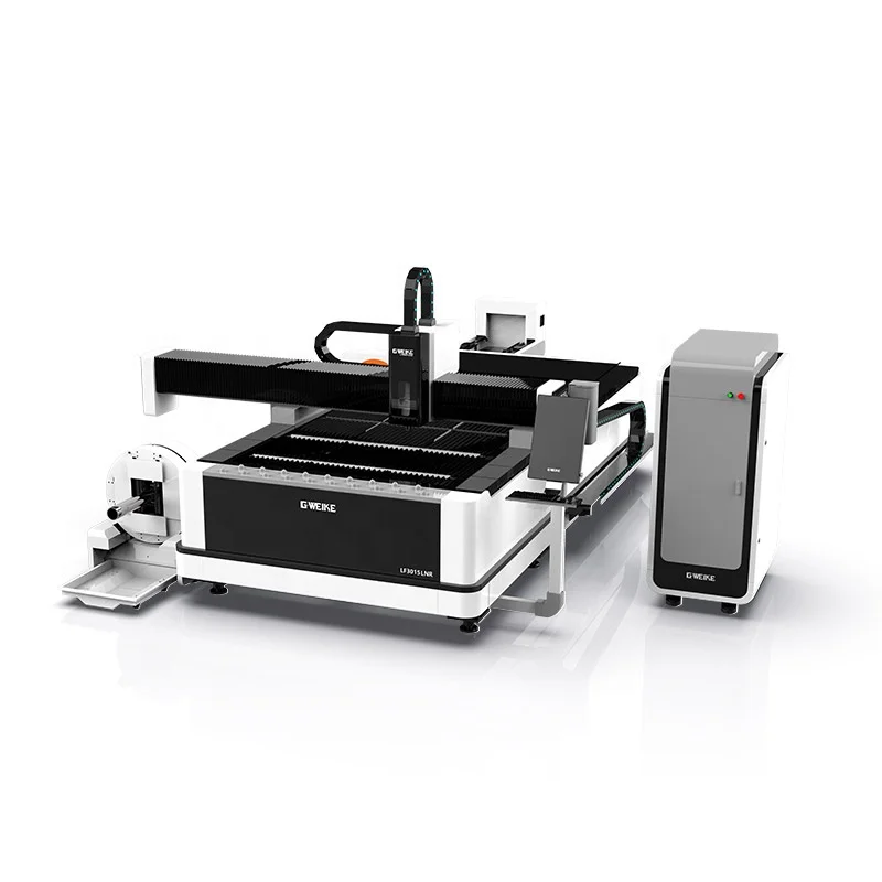 Optional laser source cost-effective popular in US Europe fiber laser cutter 3015 for both plate and pipe