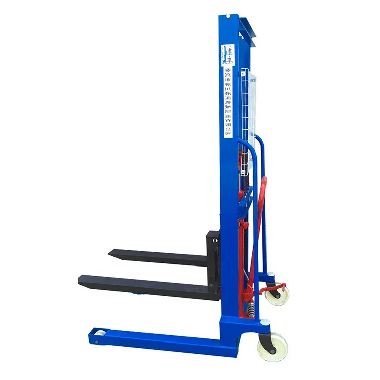 Hand Lift Hydraulic Forklift Truck Strong Load-Bearing Capacity Easy To Transport Movable Fork Manual Pallet Stacker 1000-2000kg