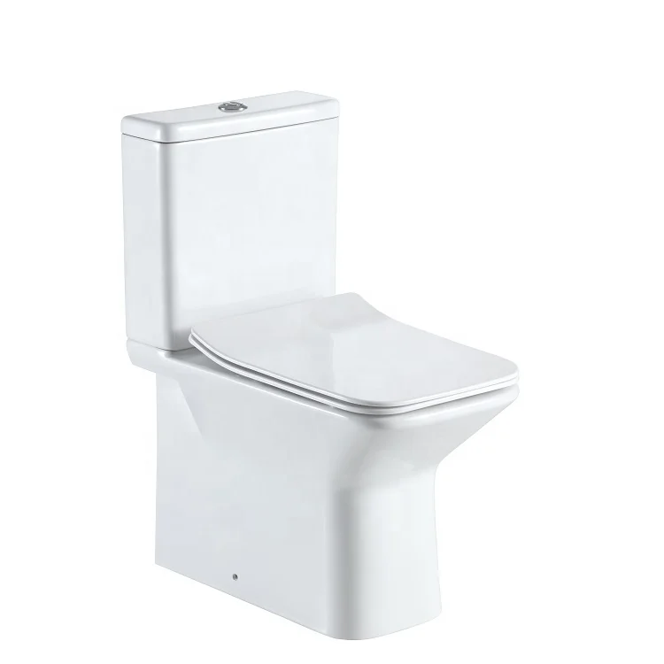 ANBI Wholesale Toilets Luxury Ceramic Sanitary Toilet With Rimless Square Bowl And UF Seat Cover