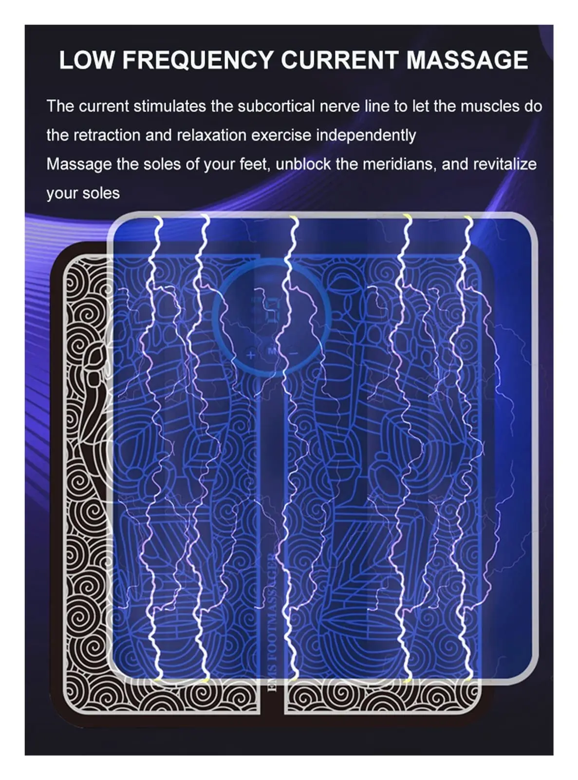 Hot Products TENS Massage Pad Feet Muscle Stimulator Massage Mat Electric Vibrating EMS Electric Foot Massager