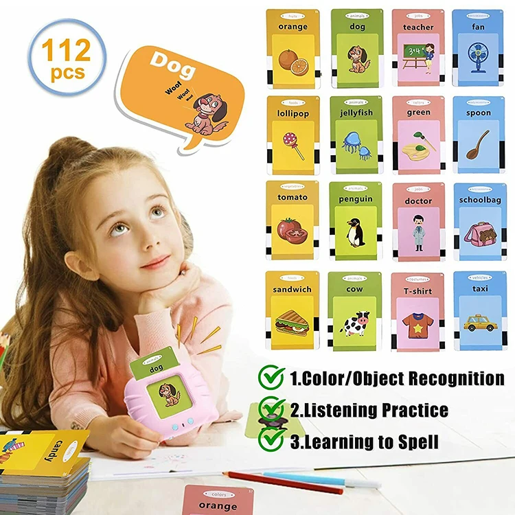 English Learning Story Telling Teller Learning Machine Talking Flash Cards Learning Toys For Toddlers 1-