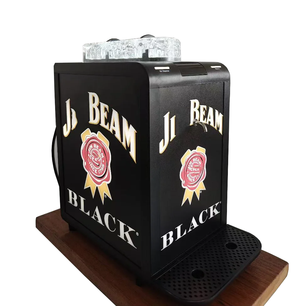 Hotel Chilled Magic Mini Automatic 4 Bottle Tequila Cold Liquor Shot Chiller Mobile Multi Double Bar Drink Dispenser Tap Machine