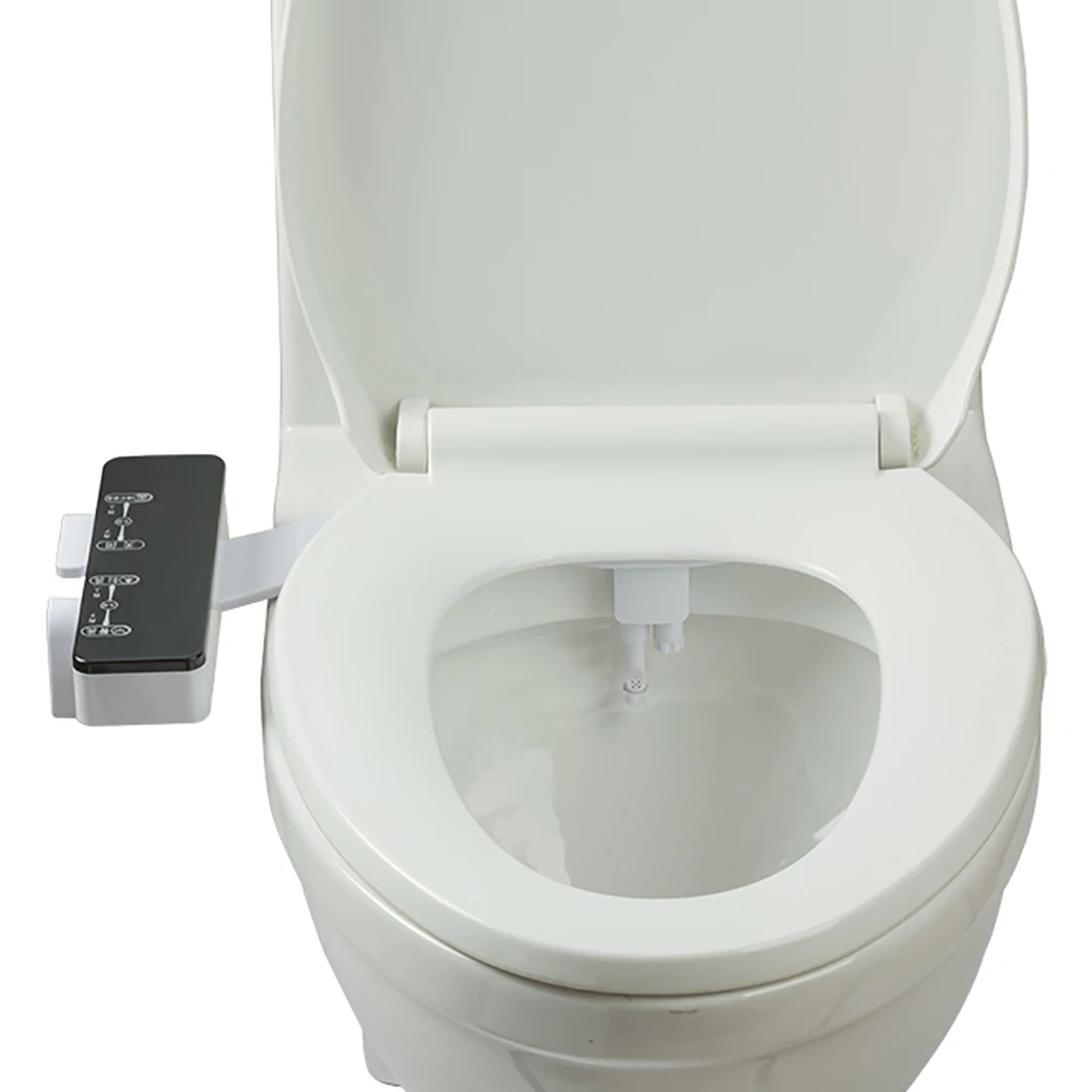 New Model Super Slim Self Cleaning Dual Nozzle Front Rear Feminine Wash Mechanical Bidet Toilet Attachment
