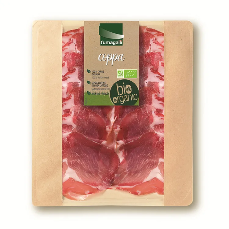Organic_coppa. ORGANIC BIO salted casing pork meat supplier