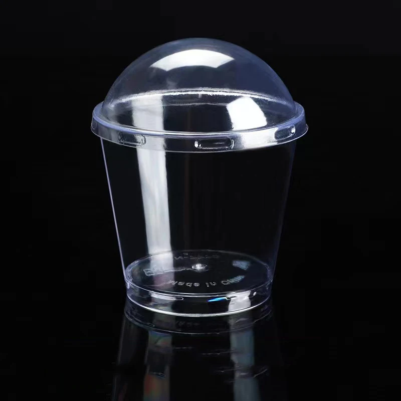 Plastic Dessert Cups With Spoons Disposable Appetizer Cups for cocktail with Tasting Spoon