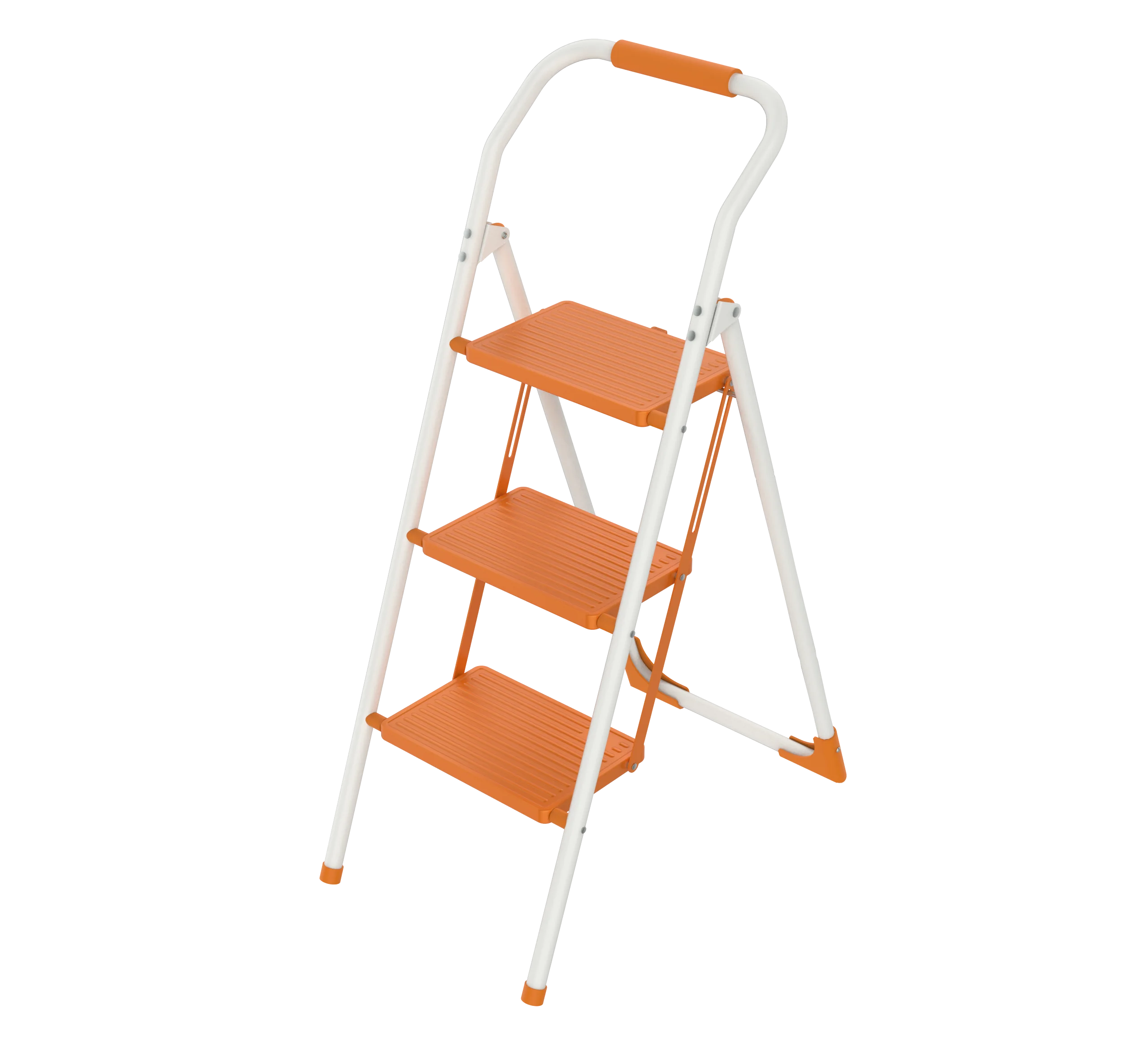 Heavy duty indoor steel ladder 4 wide stepsladders for home use portable indoor iron ladder