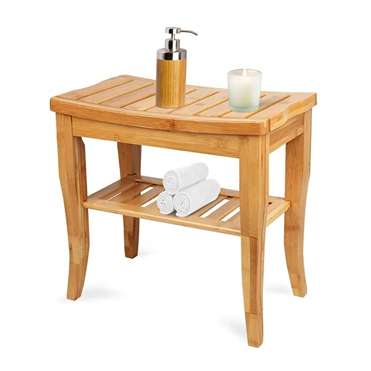 
Бамбуковая душевая скамейка, сиденье, деревянная спа-ванночка, роскошный органайзер, стул для душа с полкой для хранения 