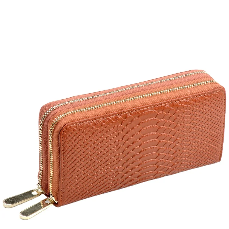 China Manufacturer Wholesale Pu leather Small MOQ Long Wallet Women Wallets Female Lady Bags Zipper Purse