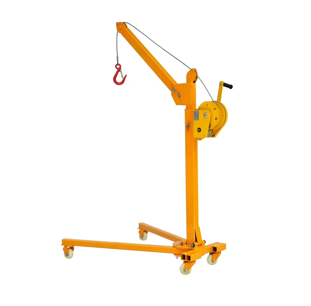 200kg 300kg 500kg Mobile mini crane Portable Small Lift Floor Crane Foldable Shop crane