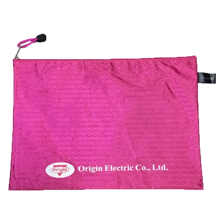 A4 B4 B5 A5 custom zipper file bags/ polyester waterproof Oxford document bag/hexagon football polyester zipper storage pouch