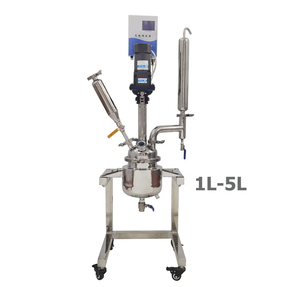 1L ~ 5L Double Layer Jacketed Stainless Steel Reactor