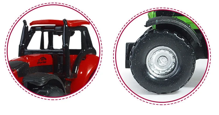 Custom 1: 32 Die casting Simulation Farmer Car Kids Friction Tractor Toys