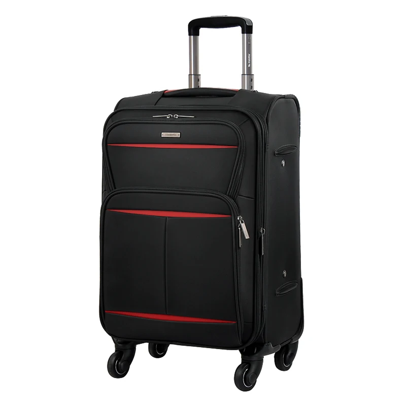 Hanke durable waterproof Oxford cloth 4 spinner 360 degree wheels luggage case soft nylon suitcase