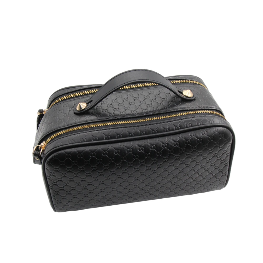 Double Zipper Custom Logo Dopp Kit Travel Makeup Organizer Cosmetic Case