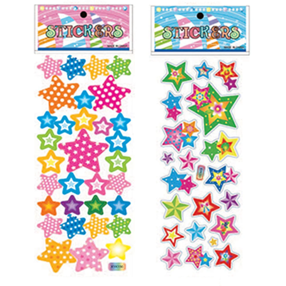 custom cartoon pvc teen star stickers for kids puffy handwritten laptop water bottle stickers skateboard stickers