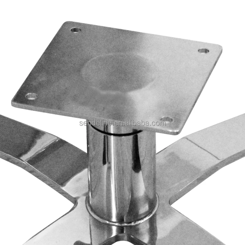 A4-89 Modern Lounge Chair, heavy-duty custom 4-legged metal chrome-plated swivel chair base