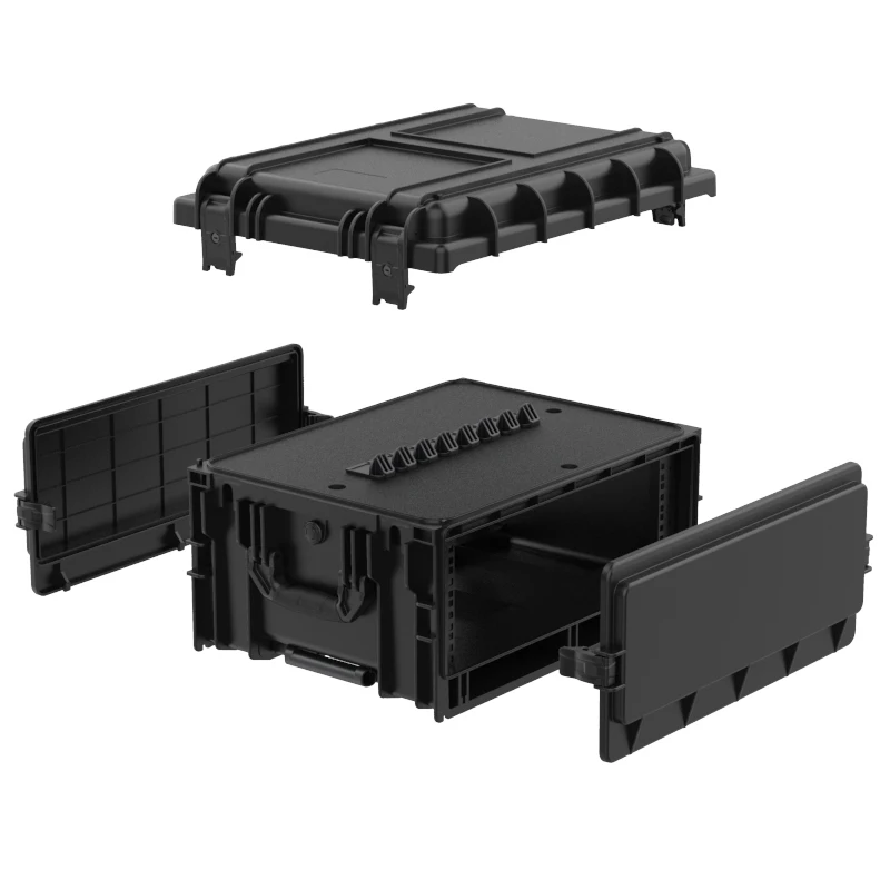 Hard case plastic shockproof anti-shock Rack Case 4u or flight rack mount case