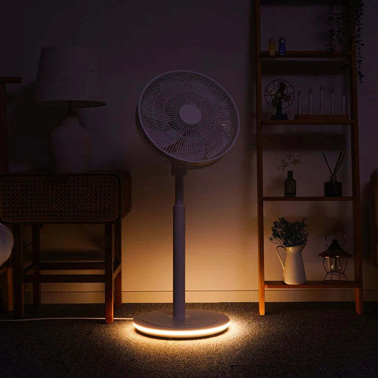 RUNAL New Grey 220V Large Small Smart Cool Dc Charging Battery Cooling Air Circulation Stand Fan With Low Noise for House
