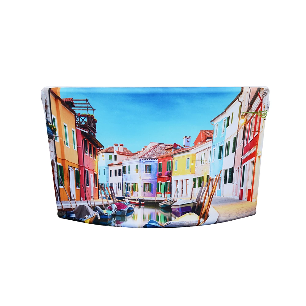 2022 Hot Sale Easy Set up Curved Tension Fabric Backdrop Stand with Stable Aluminum  Frame Structure  for Advertising Event