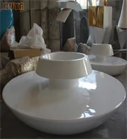 Fiberglass bench chair with mid planter pot for airport lobby decoration seating and waiting